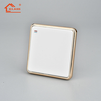 Plafonnier KLASS 1 Gang Dimmer Blanc Or 13A Prise Simple Double Commutée avec Lampe Interrupteur Mural Prise Électrique 220V