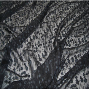 Tessuto Jacquard in Seta <span class=keywords><strong>Nera</strong></span> Naturale Sicuro e Lussuoso, Bellissimo 10m/m, Popolare per Fodere, Veli, Scialli e Camicie da Donna - Product Image 3