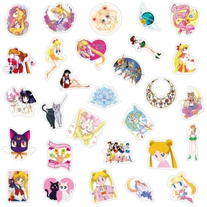 50Pcs Sailor Moon Cute Beauty Girl Sticker per ragazza Notebook Phone Table Decor fai da te Die Cut Label Stickers <span class=keywords><strong>Anime</strong></span> - Product Image 4