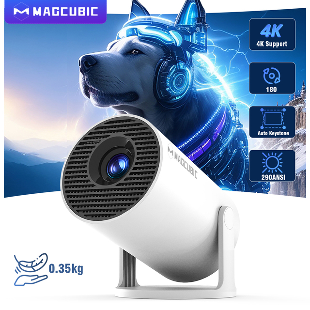 New Arrival HY300pro Projector Mini Portable Home Cinema Theater Sport LED LCD 4K HD Pocket Android 14 Projector