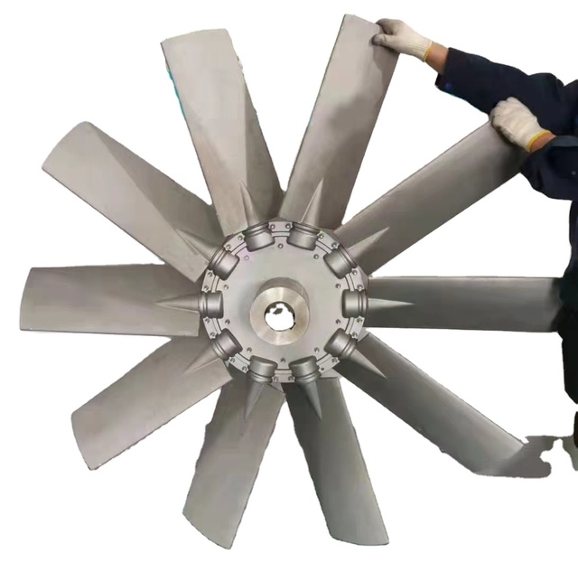 Adjustable Aluminum Alloy Axial Fan Blades Adjustable Blade Angle 8 9 10 14 Blades Industrial Drying Explosion-proof Fan