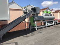 Séparateur automatique d'étiquettes en plastique pour le recyclage de bouteilles en PET, machine de déshydratation avec moteur à roulement nouveau PE