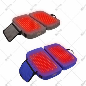 Heated Seat Cushion Adjustable Temperature Bi-Fold Portable <b>Camping</b> Outdoor Warm <b>Mat</b> Grey Solid Rectangular - Product Image 1