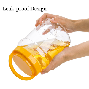 Bouteille en plastique PET épaissie, récipient de stockage scellé, qualité alimentaire, grande capacité, transparente, avec bouchon à vis, pour fruits secs, confiture, sauce chili - Product Image 3