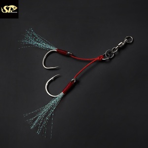 Superioriorfishin Assist Fishing Hook Carbon Steel Twin Assist Jiiging Hook
