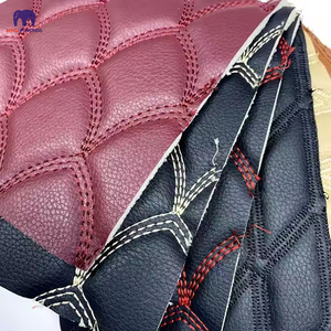 Cuero de PVC acolchado cosido bordado a <span class=keywords><strong>precio</strong></span> de fábrica con <span class=keywords><strong>esponja</strong></span> para tapicería Interior de coche decoración de Hotel - Product Image 2