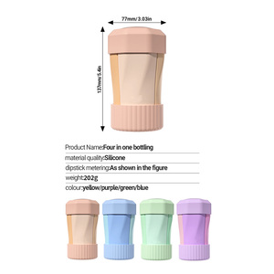 Botella de Silicona 4 en 1 para Gimnasio y Ducha |   Dispensador de Artículos de Aseo Todo en Uno, Fácil de Apretar, para Después del Ejercicio, Natación y Estilos de Vida Activos - Product Image 5