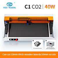 Machine de gravure et de découpe laser CO2 CNC Yeelaser C1 40W, entièrement automatique, haute précision, pour bois, pierre, acrylique, verre