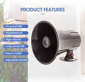 Sirena elettronica industriale 12V/24V DC | Allarme programmabile 120dB + custodia ABS resistente ai raggi UV per fabbriche e aree pericolose - Product Image 6