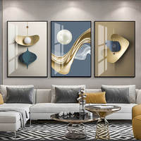 Nordique 3 pièces moderne abstrait affiche luxueux décoratif mur Art toile cristal porcelaine cadre Art déco canapés décor à la maison