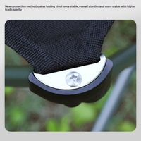 Chaise pliante portable d'extérieur en alliage d'aluminium 7075 épaissi avec tissu Oxford, pour un style de vie décontracté et réglable en hauteur, vente en gros