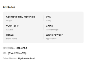 Ácido Hialurónico HA en Polvo de Alta Calidad, Materia Prima Cosmética para Aplicaciones de Cuidado de la Piel - Product Image 6