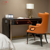 Silla de Oficina de Cuero y Madera Maciza de Estilo Italiano de Lujo Personalizada, Acabado Brillante Tipo Piano, Enchufe Integrado, Duradera y Portátil