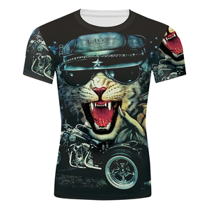 Wholesale <strong>Animal</strong> 3D Full Printed Cartoon <strong>Men's</strong> T-shirt Custom Logo 100% Polyester Breathable Printer Sport T Shirt for <strong>Men</strong> - Product Image 6