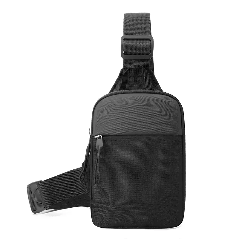 2024 New men's single shoulder crossbody bag waterproof nylon mini square chest bag outside sports mobile phone bag