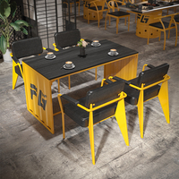 Ensemble de chaises et tabourets en fer industriel vintage personnalisés pour bar, café, restaurant, loft - Meubles de siège sur mesure OEM/ODM
