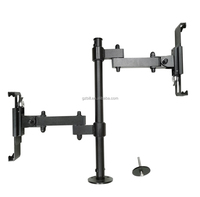 Support de bureau double pour tablette Support de table antivol Support d'affichage pour IPad 10.2/10.5/10.4/10.9/11.5/12.3/13 pouces