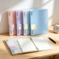 Carnet à spirales B5 212mm*276mm 80GSM 50 feuilles lignées Couverture PP Holographique Iridescent 4 couleurs 80pcs/carton Vente en gros