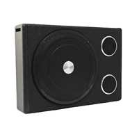 Subwoofer de voiture 8/10 pouces, mince, sous siège, avec amplificateur intégré, double tweeter, 600W, basses puissantes, en cuir et bois, vente en gros transfrontalière