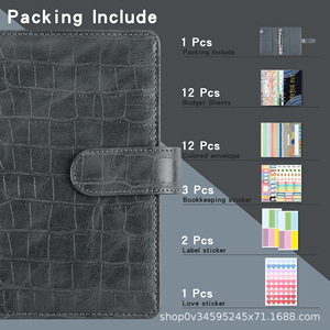 Cá sấu in A3 PU da máy tính xách tay sáng tạo a6pu Loose-Leaf sổ sách kế toán phong bì Tài Chính kế hoạch ngân sách tay trường - Product Image 2