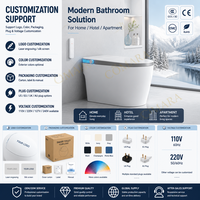 WC intelligent au design moderne multicolore avec télécommande, siège chauffant, fixation au sol, automatique, allongé, en céramique