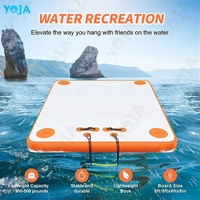 Plateforme de quai gonflable 6ft/8ft/10ft/12ft, radeau flottant avec pompe à air, île flottante gonflable pour l'eau