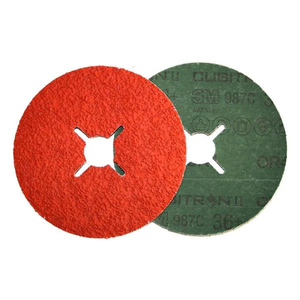 Disque en fibre 3M 987C 5 pouces 125 mm Cubitron <span class=keywords><strong>II</strong></span> en céramique, à trous ronds ou croisés, <span class=keywords><strong>de</strong></span> 36+ à 80+ pour le polissage et l'ébavurage du métal - Product Image 1