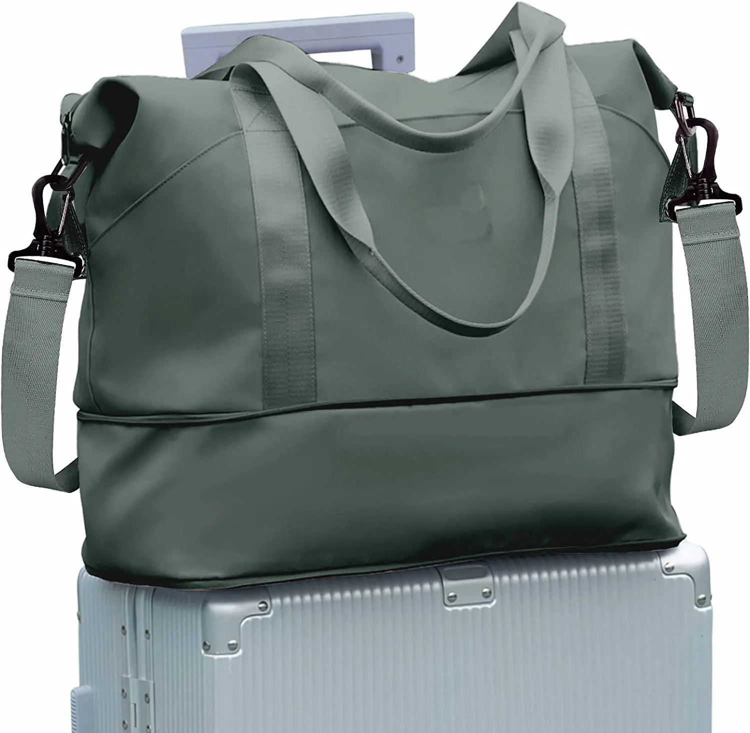 Qua đêm túi cho phụ nữ với xe đẩy tay áo ướt túi không thấm nước Duffel Weekender bệnh viện phòng tập thể dục Tote Túi du lịch