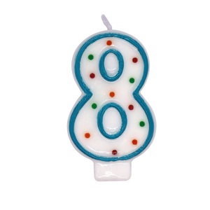 Velas de aniversário digital de bolinhas impressas de velas coloridas do número de crianças personalizado - Product Image 2