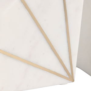 Fermalibri moderni in marmo con intarsi in ottone per decorare l'ufficio di casa - Product Image 6