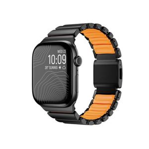 สายนาฬิกาซิลิโคนผสมโลหะสังกะสีพรีเมียมสำหรับ Apple Watch S11 10 46 มม. Ultra 3 49 มม. SE 44 มม. 45 มม. สายนาฬิกาโลหะแม่เหล็กสุดหรู - Product Image 6