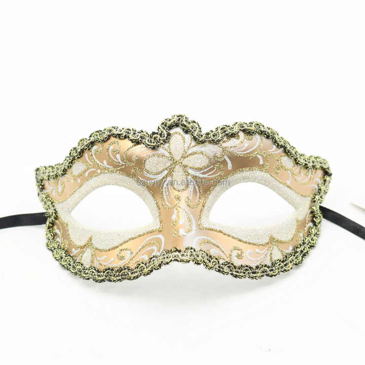 White High Quality Plastic Mardi Gras Party Venetian Style Plastic Masquerade Ball Costumes ...