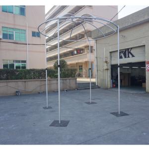 Sistema de Tubos y Cortinas Redondos Ajustables de Aluminio Plateado para Stands de Ferias Comerciales - Product Image 4