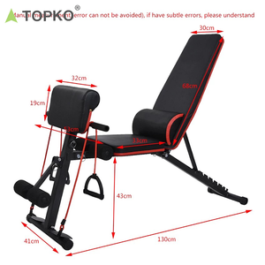 TOPKO Thiết Bị Tập Thể Dục Gym Tại Nhà Ghế Tập Tạ Gấp Gọn Ghế Tập Tạ Nâng Tạ Điều Chỉnh Được - Product Image 3