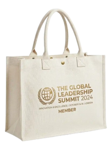 Sacs fourre-tout en jute et coton laminés personnalisés avec surface enduite pour les promotions commerciales et les boutiques - Product Image 2