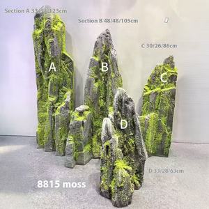 Piedra de Resina <span class=keywords><strong>Mei</strong></span> <span class=keywords><strong>Lin</strong></span> con Musgo, Piedra de Simulación de Montaña Emei, Hecha a Mano para Decoración de Jardines Chinos - Product Image 6