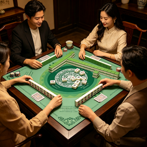 Tapis de Mahjong en Néoprène Antidérapant, Pliable, Écologique, Moderne et de Luxe, Réduisant le Bruit, Personnalisable en Gros pour le Poker Américain - Product Image 4