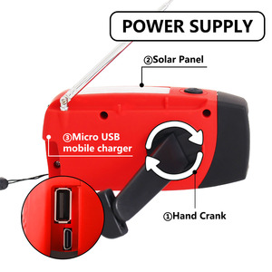 Radio d'urgence <span class=keywords><strong>2022</strong></span>, dynamo USB, solaire, rechargeable, manivelle, lampe de poche, radio numérique AM/<span class=keywords><strong>FM</strong></span>, météo, banque d'alimentation en plastique - Product Image 4