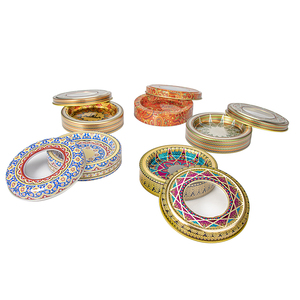 Petite boîte métallique vide de qualité supérieure, ronde et hermétique, boîte en fer blanc de 3G de safran - Product Image 2