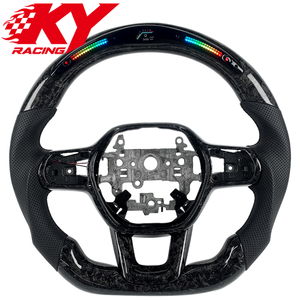 Accesorios Interiores para Honda Civic Accord Sport 8.ª/9.ª/10.ª/11.ª Generación CRV Integra EX, Volante Deportivo LED de Fibra de Carbono con RPM - Product Image 1