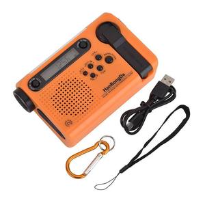Factory Orange FM AM SW Full Band Radio with Solar Hand Crank USB Charging <b>Power</b> Bank LCD Display Flashlight Outdoor Radio - Product Image 6