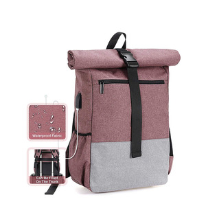 Sac à dos d'affaires pour homme personnalisé avec port USB, fermeture à enroulement, imperméable, pour l'école ou le travail - Product Image 5