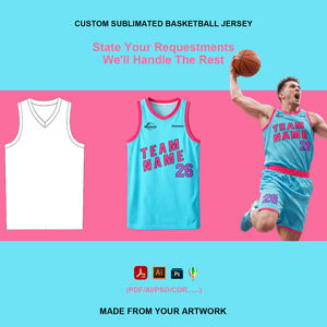 ओम बास्केटबॉल वर्दी सेट कस्टम फैक्टरी व्यक्तिगत टीम सबलिमिनेशन जर्सी क्लब और स्कूलों के लीग के लिए तेजी से उत्पादन - Product Image 4