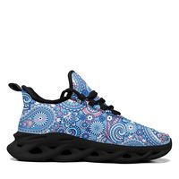 Chaussures décontractées personnalisées en gros, en maille, à lacets, antidérapantes, légères, respirantes, avec coussinets, motif Mandala, confortables