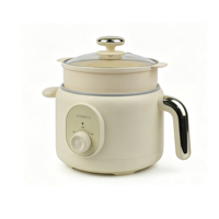 Panci Masak Listrik Portabel dengan Pengukus, Dilengkapi Fitur Pengaman Otomatis, Pengoperasian Manual Sederhana, Cocok untuk Dapur Asrama Kecil