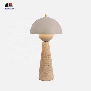 Lámpara de Mesa Decorativa Nórdica Moderna para Dormitorio, de <span class=keywords><strong>Metal</strong></span>, con LED, de Lujo, con Forma de Hongo, de Piedra y Mármol - Product Image 1