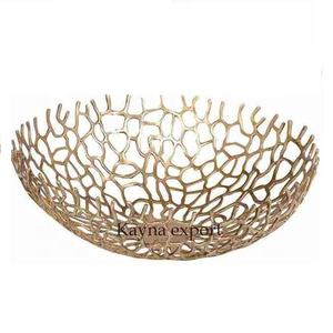 Wholesale Luxury Aluminium Fruits Bowl Customised Disposable Metal Decorative Tabletop for Home & Dining Latest Urban Design - Product Image 6