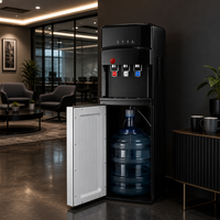 Dispensador de Agua Independiente con 3 Grifos, Agua Fría, Caliente y a Temperatura Ambiente, Enfriador de Agua Potable de Pie para Hogar y Oficina