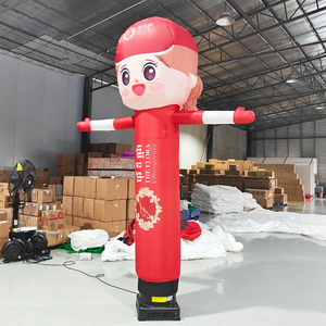 Modelli Gonfiabili Pubblicitari Commerciali per Esterni: <span class=keywords><strong>Personaggi</strong></span> Rossi a Cartone Animato che Salutano con la Mano, Danzatori <span class=keywords><strong>di</strong></span> Benvenuto, Stelle - Product Image 3