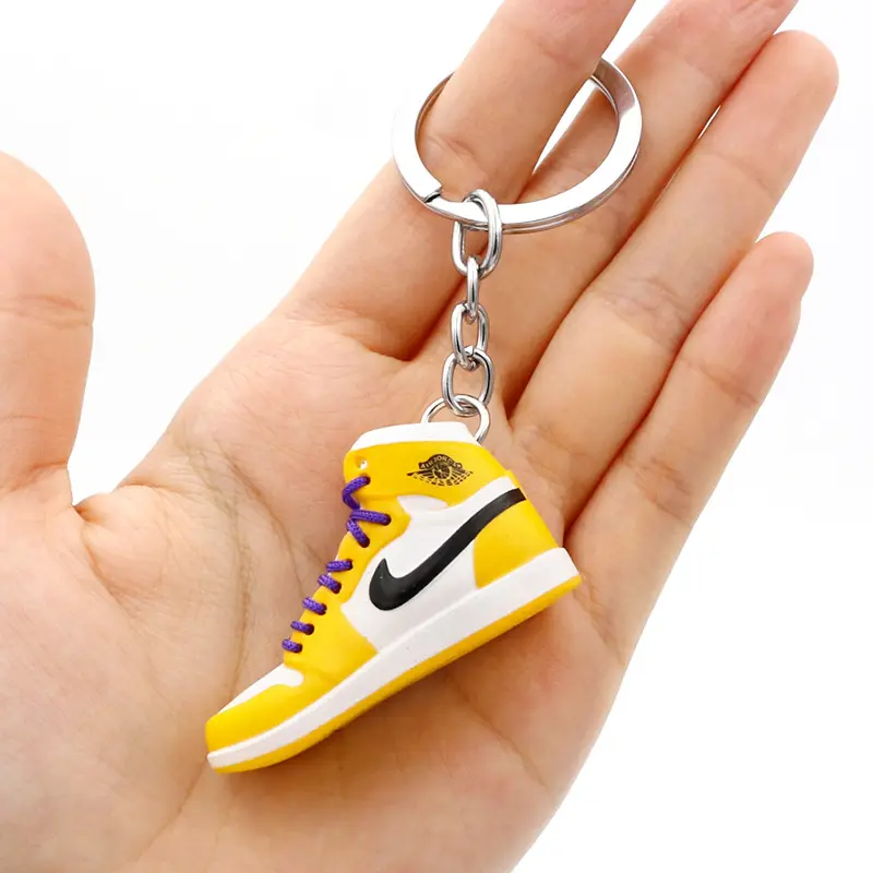 Wholesale 3D Rubber PVC AJ10 Mini Air Max Jordan Basketball Shoes Sneakers Keychain